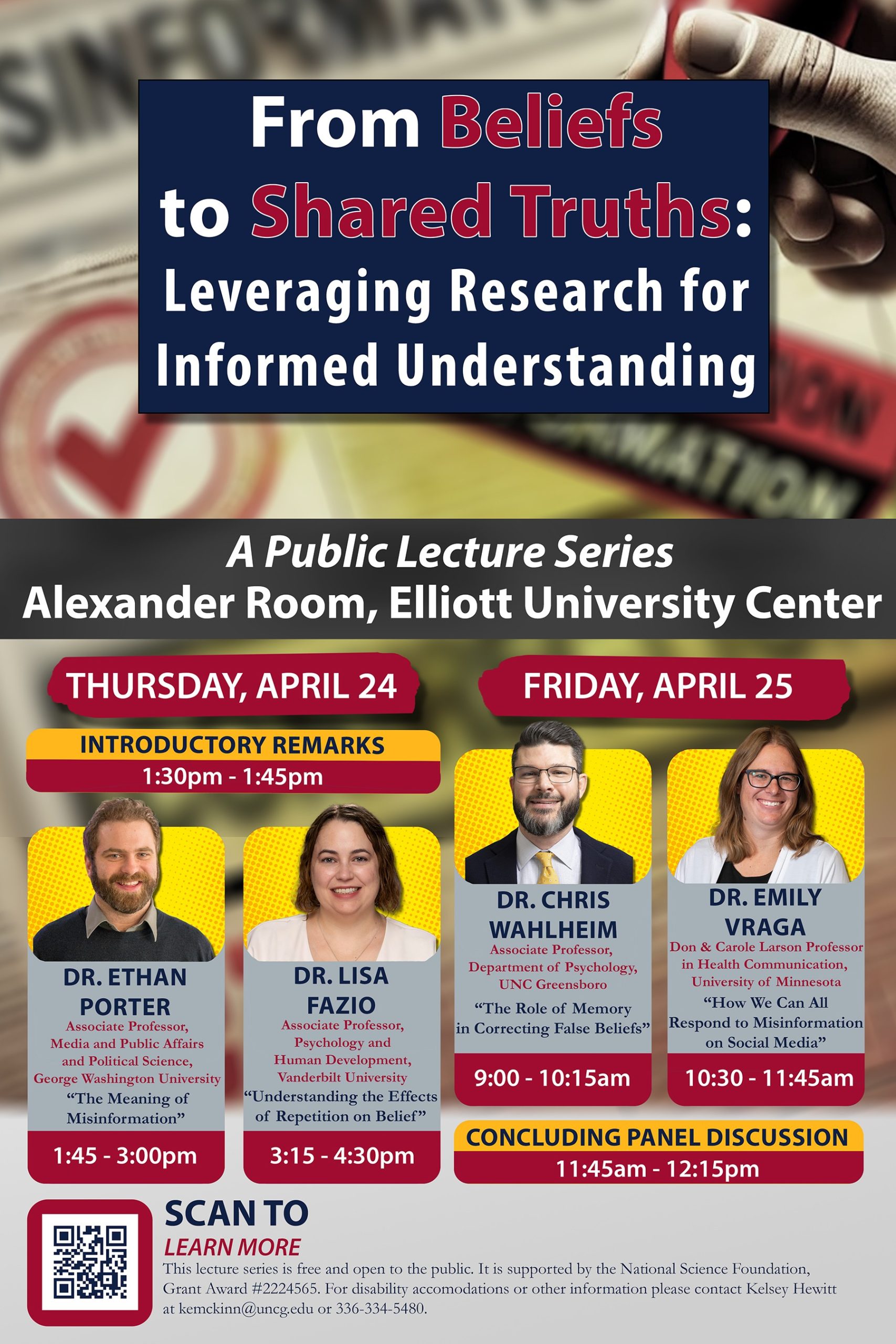 Poster for Beliefs to Shared Truths Talk Series