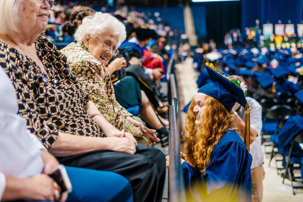 Truly Morgan '25 and her grandmother Sarah Morgan '50