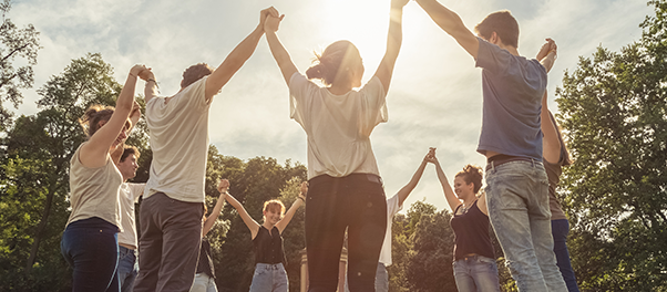 people holding hands
